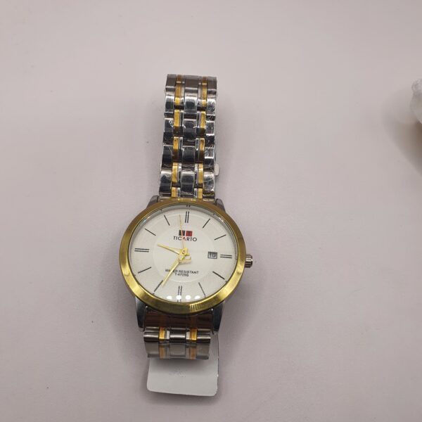 TICARTO T-4725G White Dial Silver Chain Watch